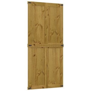 Vidaxl Hlevska vrata Corona Medeno Rjava 90 x 210 cm Trdna borovina