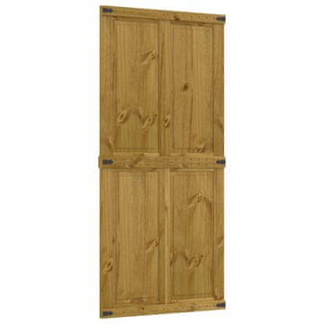 Vidaxl Hlevska vrata Corona Medeno Rjava 100 x 210 cm Trdna borovina
