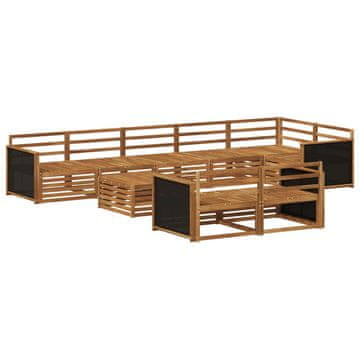Vidaxl Zunanja garnitura za sedenje 9 pcs