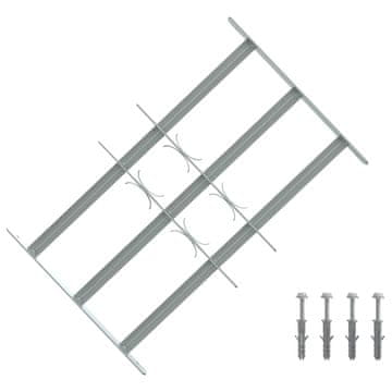 Vidaxl Zavarovalna rešetka za okna z 3 prečkami 3 szt. 430-740 mm