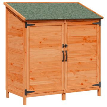 Vidaxl Vrtno skladišče Rjava 106,5 x 56 x 113,5 cm Trdna smreka