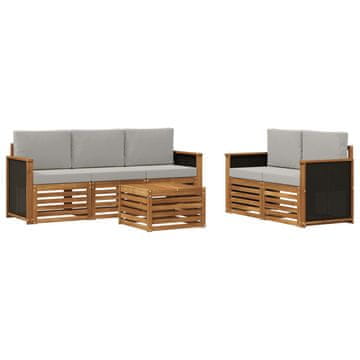 Vidaxl Sedežne garniture Masiven les akacije