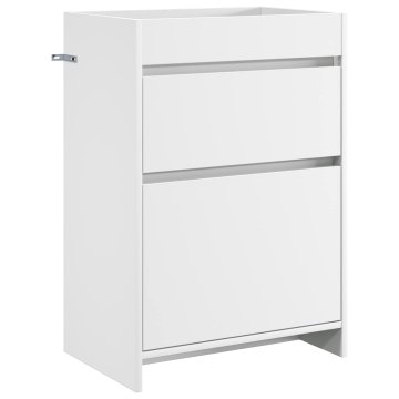 Vidaxl Omarica pod umivalnikom Bela 56 x 37,5 x 81 cm Inženirski les