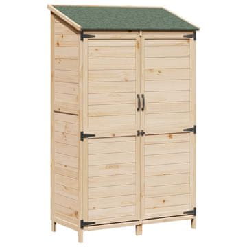 Vidaxl Vrtno skladišče Naravna 106,5 x 56 x 176 cm Trdna smreka