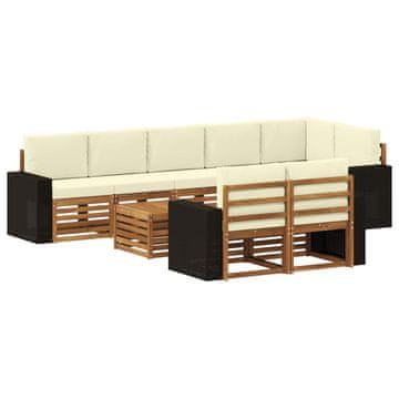 Vidaxl Sedežne garniture Masiven les akacije