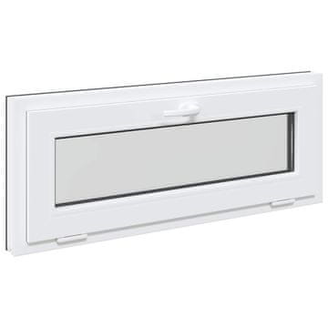 Vidaxl Okno za klet RISOR 100 x 40 cm PVC in steklo Antracit