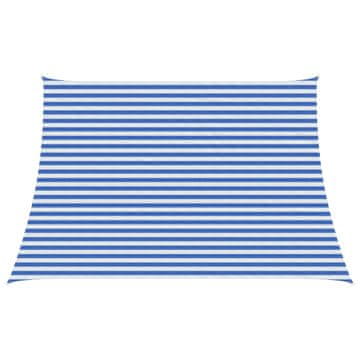 Vidaxl Senčna platna Modra in bela 4 / 5 x 3 m HDPE