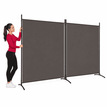 Vidaxl Paravan 2-delni antracit 348x180 cm blago