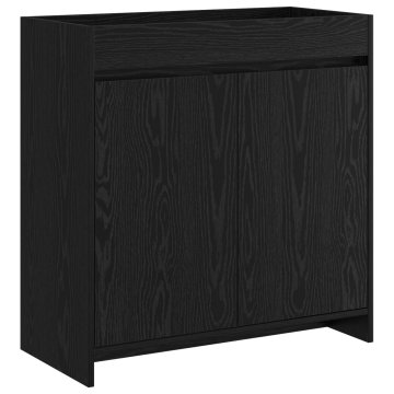 Vidaxl Omarica pod umivalnikom Črni hrast 78,5 x 37,5 x 81 cm