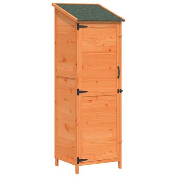 Vidaxl Vrtno skladišče Rjava 59,5 x 56 x 176,5 cm Trdna smreka
