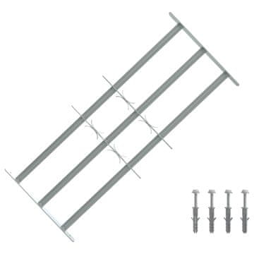 Vidaxl Zavarovalna rešetka za okna z 3 prečkami 3 szt. 630-1140 mm