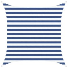 Vidaxl Sončno platno Modra in bela 2 x 2 m 100% poliester Oxford