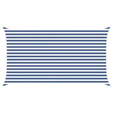 Vidaxl Sončno platno Modra in bela 4,5 x 2,5 m 100% poliester Oxford