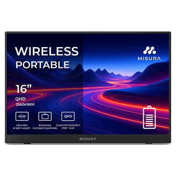 Misura 16" prenosni brezžični monitor QHD 2.5K z baterijo – P160QHBW