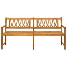 Vidaxl Zunanja klop Naravna 180 x 55,5 x 90 cm Masiven les akacije