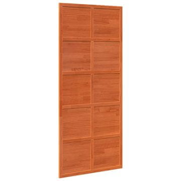 Vidaxl Hlevska vrata Voščeno rjava 90 x 208 cm Trdna borovina