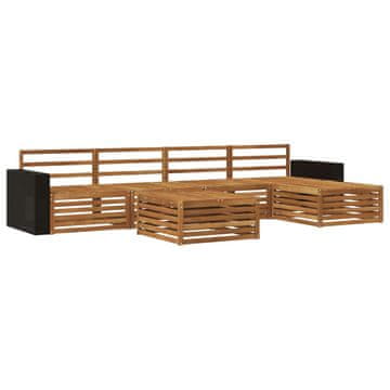 Vidaxl Zunanja garnitura za sedenje 6 szt. Naravna 79 x 79 x 37 cm