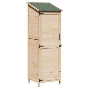 Vidaxl Vrtno skladišče Naravna 59,5 x 56 x 176,5 cm Trdna smreka