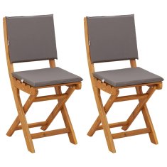 Vidaxl Zunanje bistro stolice 2 szt. Temno siva 38 x 46 x 85 cm