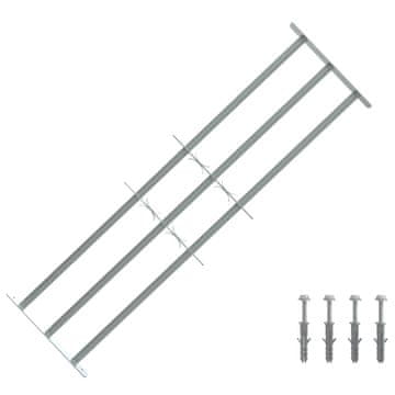 Vidaxl Zavarovalna rešetka za okna z 3 prečkami 3 szt. 930-1740 mm