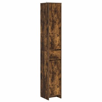 Vidaxl Kopalniška omarica Dimljen hrast 30 x 33 x 190 cm