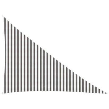 Vidaxl Senčna platna Svetlo siva in bela. 3 x 4 x 5 m HDPE