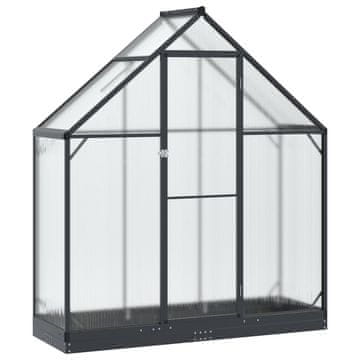 Vidaxl Rastlinjak v vrtu z vrati Antracit 183,5 x 63,5 x 207 cm