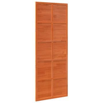 Vidaxl Hlevska vrata Voščeno rjava 80 x 208 cm Trdna borovina