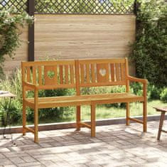 Vidaxl Zunanja klop 4 -sedežni 150 x 56 x 90 cm Masiven les akacije