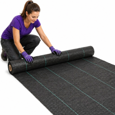 Vidaxl Membrana proti plevelu črna 2x25 m PP