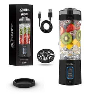 XBlitz Iron Brezžični mešalnik 360 W, 700 ml, blender, USB polnjenje