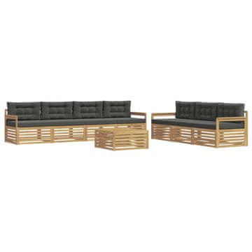 Vidaxl Zunanja garnitura za sedenje 8 szt. Bela in antracit