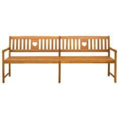 Vidaxl Zunanja klop Naravna 220 x 55,5 x 90 cm Masiven les akacije