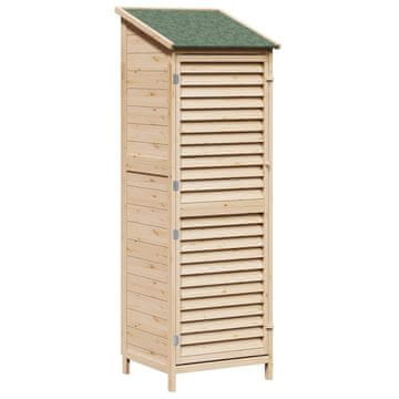 Vidaxl Vrtno skladišče s streho Naravna 59 x 56 x 176 cm Trdna smreka