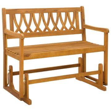 Vidaxl Vrtna zibelka Naravna 110 x 59 x 97 cm Masiven les akacije