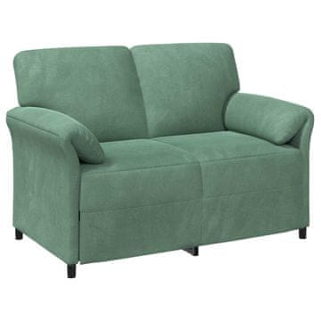 Vidaxl Kavč za 2 osebi Morsko zelena 138 x 83 x 95 cm Žamet