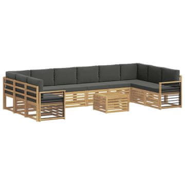Vidaxl Zunanja garnitura za sedenje 8 szt. Bela in Antracit