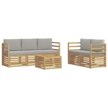 Vidaxl Sedežne garniture Masiven les akacije