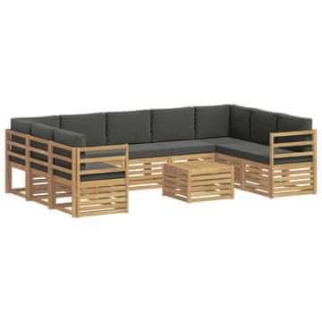 Vidaxl Zunanja garnitura za sedenje 8 szt. Bela in Antracit