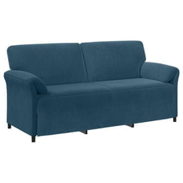 Vidaxl 3-sedežna sedežna Modra 198 x 83 x 95 cm Žamet