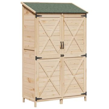 Vidaxl Vrtno skladišče Naravna 106 x 56 x 176,5 cm Trdna smreka