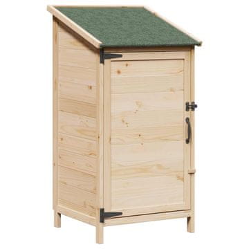 Vidaxl Vrtno skladišče Naravna 59 x 56 x 113,5 cm Trdna smreka