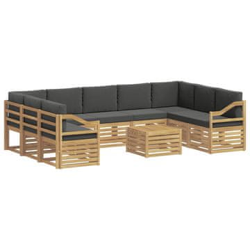 Vidaxl Zunanja garnitura za sedenje 8 szt. Bela in Antracit