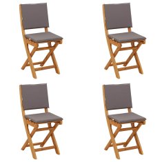 Vidaxl Zunanje bistro stolice 4 szt. Temno siva 38 x 46 x 85 cm