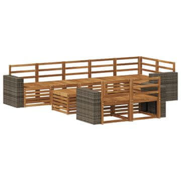 Vidaxl Sedežne garniture Masiven les akacije