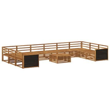 Vidaxl Sedežne garniture 11 szt. Masiven les akacije