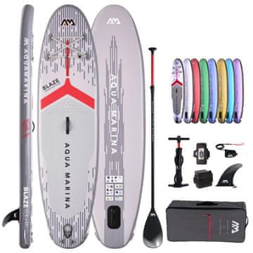 Aqua Marina Blaze napihljiv sup z veslom, 335 x 84 x 15 cm, do 140 kg, siv (BT-26BZ)