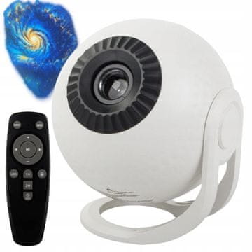 Verkgroup LED galaxy 4K zvezdni projektor USB 12 projekcij daljinec bel