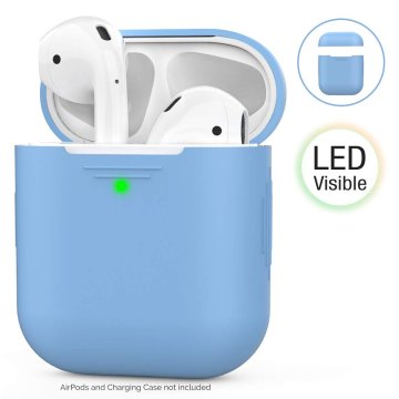 Infostyle Silikonski ovitek za slušalke Apple AirPods 1 in 2 – svetlo modra