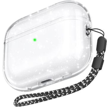 Infostyle Prozoren ovitek za AirPods Pro 2 z bleščicami (glitter)